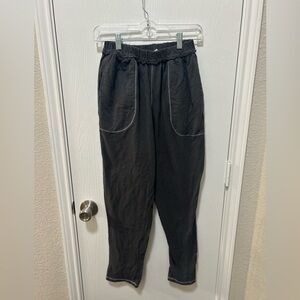 Zenana Grey Sweatpants Straight Leg 100% cotton Size Small